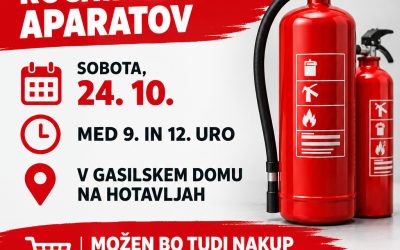 Pregled gasilnih aparatov 24.10.2026